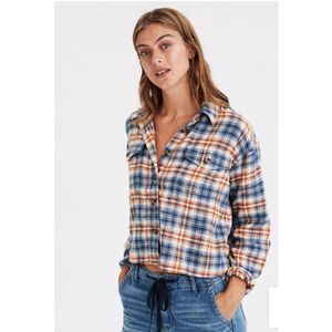 American eagle cropped flannel Clearance